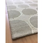 Handmade Wool Modern Green/ Ivory 5' x 8' lt1218 Area Rug