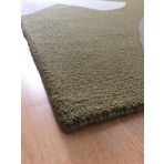 Handmade Wool Modern Green/ Brown 5' x 8' lt1222 Area Rug