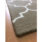 Handmade Wool Modern Green/ Ivory 5' x 8' lt1225 Area Rug