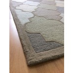 Handmade Wool Modern Ivory/ Brown 5' x 8' lt1227 Area Rug