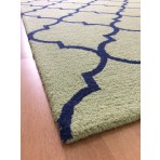 Handmade Wool Modern Green/ Blue 5' x 8' lt1230 Area Rug