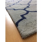Handmade Wool Modern Gray/ Blue 5' x 8' lt1233 Area Rug