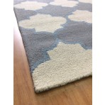 Handmade Wool Modern Gray/ Ivory 5' x 8' lt1247 Area Rug