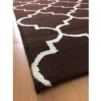 Handmade Wool Modern Brown/ Ivory 5' x 8' lt1248 Area Rug