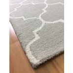 Handmade Wool Modern Gray/ Ivory 5' x 8' lt1257 Area Rug