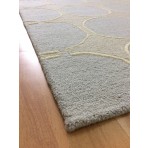 Handmade Wool Modern Ivory/ Gray 5' x 8' lt1261 Area Rug