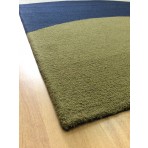 Handmade Wool Modern Green/Blue 5' x 8' lt1263 Area Rug