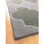 Handmade Wool Modern Gray/Green 5' x 8' lt1265 Area Rug