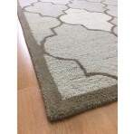 Handmade Wool Modern Beige/Ivory 5' x 8' lt1268 Area Rug