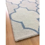 Handmade Wool Modern Beige/Ivory 5' x 8' lt1273 Area Rug