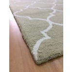 Handmade Wool Modern Green/Ivory 5' x 8' lt1284 Area Rug