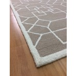 Handmade Wool Modern Brown/Ivory 5' x 8' lt1285 Area Rug