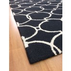 Handmade Wool Modern Charcoal/ Ivory 5' x 8' lt1287 Area Rug