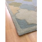 Handmade Wool Modern L.Blue/ Green 5' x 8' lt1291 Area Rug