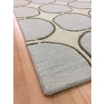 Handmade Wool Modern Beige/ L.Blue 5' x 8' lt1293 Area Rug