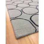 Handmade Wool Modern Gray/ Charcoal 5' x 8' lt1294 Area Rug