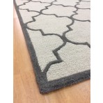 Handmade Wool Modern Beige/ Gray 5' x 8' lt1295 Area Rug
