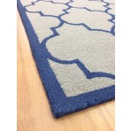 Handmade Wool Modern Gray/ Blue 5' x 8' lt1297 Area Rug