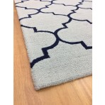 Handmade Wool Modern L.Blue/ Navy Blue 5' x 8' lt1311 Area Rug