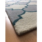 Handmade Wool Modern Gray/ Ivory 5' x 8' lt1327 Area Rug