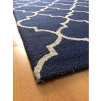 Handmade Wool Modern Navy Blue/ Gray 5' x 8' lt1329 Area Rug