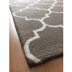 Handmade Wool Modern Brown/ Ivory 5' x 8' lt1333 Area Rug