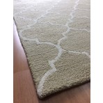 Handmade Wool Modern L.Green/ Ivory 5' x 8' lt1339 Area Rug