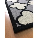 Handmade Wool Modern Gray/ Ivory 5' x 8' lt1347 Area Rug