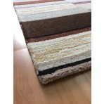 Handmade Wool Modern Ivory/ Brown 5' x 8' lt1350 Area Rug