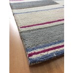 Handmade Wool Modern Ivory/ Gray 5' x 8' lt1356 Area Rug