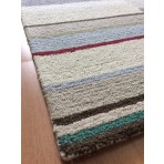 Handmade Wool Modern Ivory/ Silver 5' x 8' lt1359 Area Rug