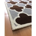 Handmade Wool Modern Silver/ Brown 5' x 8' lt1361 Area Rug