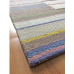 Handmade Wool Modern Ivory/ Rust 5' x 8' lt1367 Area Rug