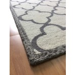 Handmade Wool Modern Beige/ Gray 5' x 8' lt1372 Area Rug