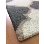 Handmade Wool Modern Ivory/ Gray 5' x 8' lt1375 Area Rug