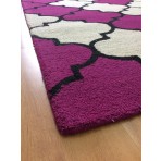 Handmade Wool Modern Brown/ Pink 5' x 8' lt1376 Area Rug