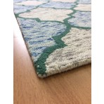 Handmade Wool Modern Brown/ Blue 5' x 8' lt1378 Area Rug
