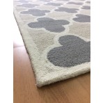 Handmade Wool Modern Ivory/ Gray 5' x 8' lt1383 Area Rug