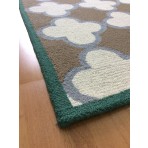 Handmade Wool Modern Ivory/ Brown 5' x 8' lt1386 Area Rug