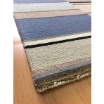 Handmade Wool Modern Blue/ Silver 5' x 8' lt1388 Area Rug