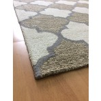 Handmade Wool Modern Brown/ Ivory 5' x 8' lt1389 Area Rug