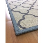Handmade Wool Modern Ivory/ Silver 5' x 8' lt1394 Area Rug