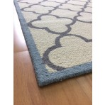 Handmade Wool Modern Ivory/ Silver 5' x 8' lt1394 Area Rug