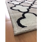 Handmade Wool Modern Ivory/ Beige 5' x 8' lt1395 Area Rug