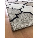 Handmade Wool Modern Ivory/ Brown 5' x 8' lt1398 Area Rug