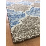 Handmade Wool Modern Blue/ Brown 5' x 8' lt1400 Area Rug