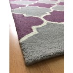 Handmade Wool Modern Gray/ Purple 5' x 8' lt1404 Area Rug