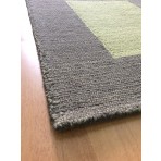 Handmade Wool Modern Brown/ Green 5' x 8' lt1419 Area Rug