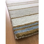 Handmade Wool Modern Ivory/ SIlver 5' x 8' lt1424 Area Rug