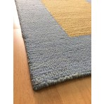 Handmade Wool Modern Blue/ Brown 5' x 8' lt1427 Area Rug